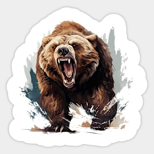 angry bear Sticker